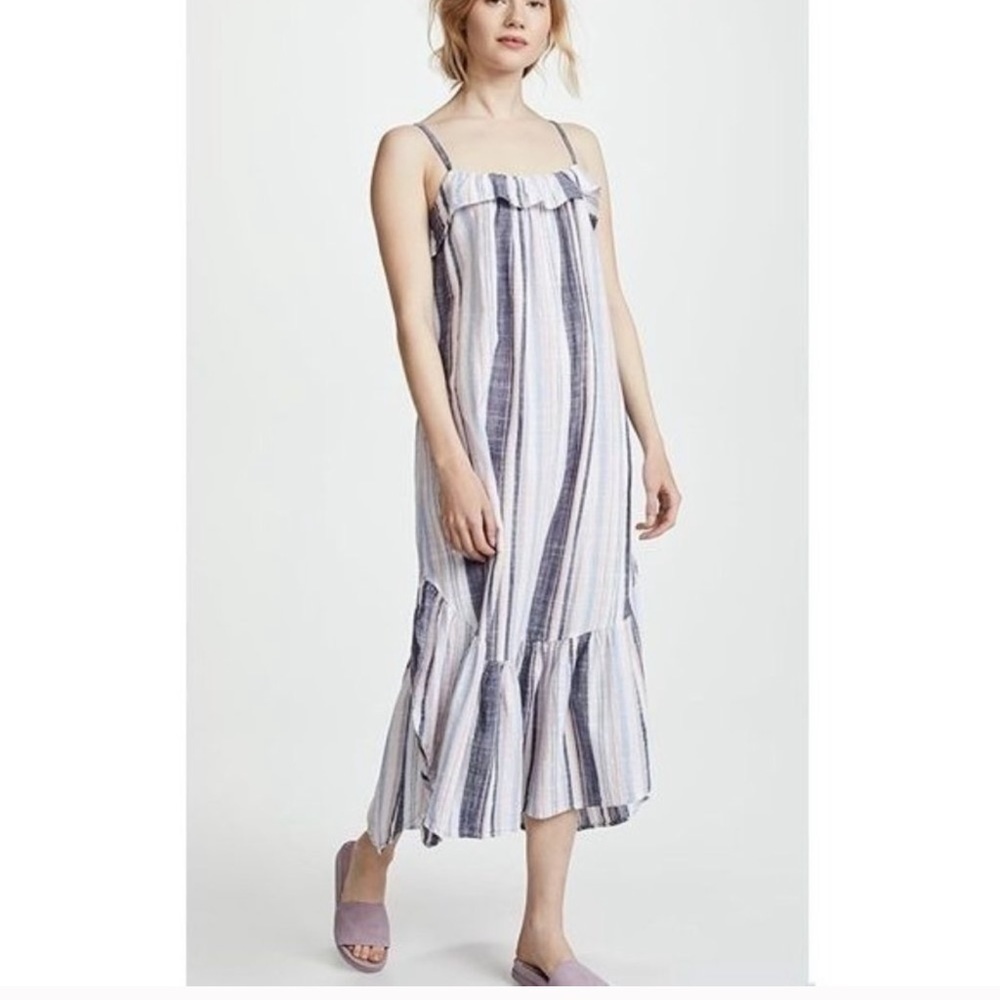 Xirena Rumer Rainbow Stripe Ruffle Dress - Picture 10 of 10